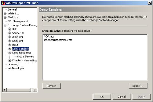 Exchange System Manager configuration export