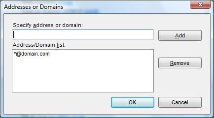 addresses or domains