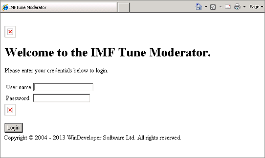IMF Tune Moderator Login