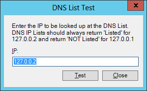 DNS List Test