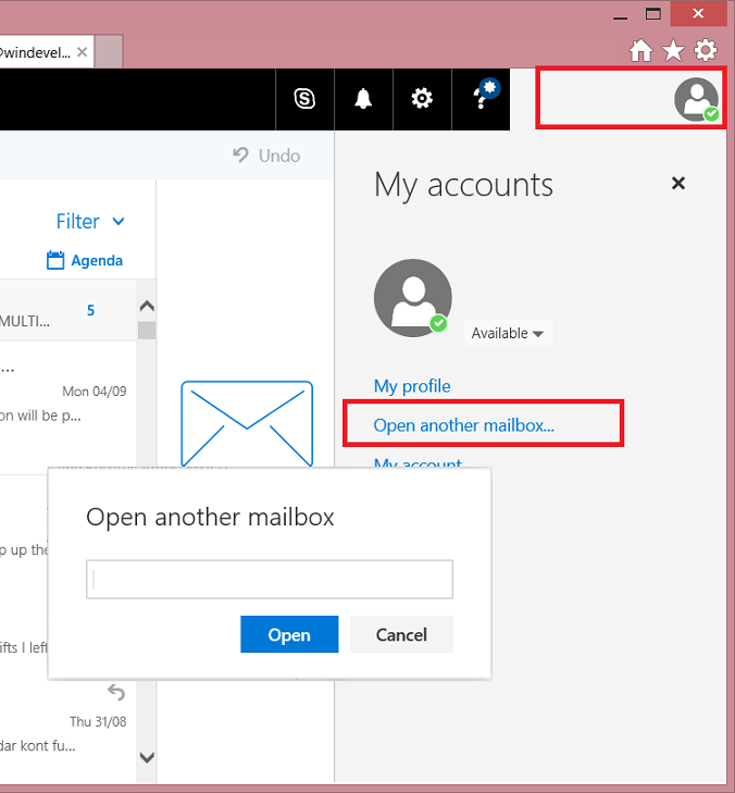 Open Mailbox having Send-As Permissions