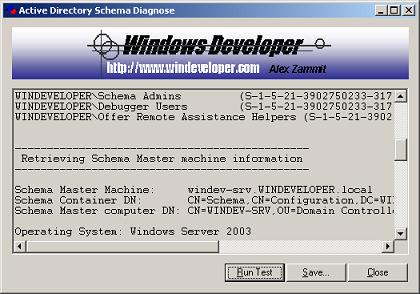 Active Directory Schema Diagnose