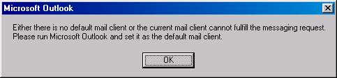 Set Outlook as default client