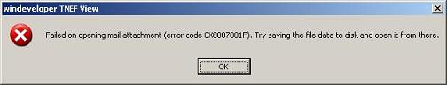 Error Dialog