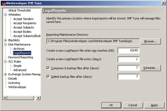 Log/Reports Maintenance