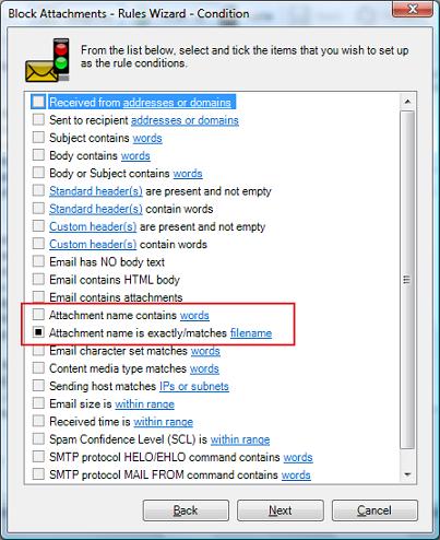 Addvanced Rule Attachment Condition