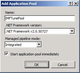 Application Pool Configuration