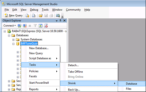 Shrink SQL Database