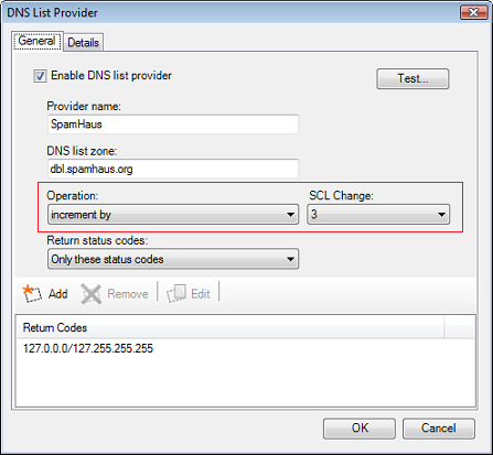 DNS List Provider Configuration