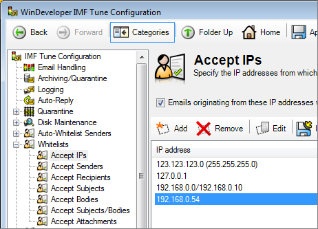 IP Range configuration