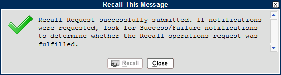 Recall Submitted